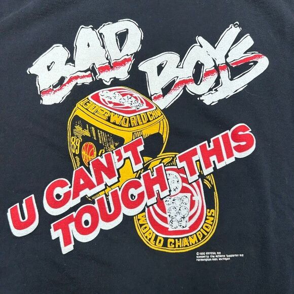 DETROIT PISTONS Hammer Time BAD BOYS World Champions Size Medium - Picture 7 of 8